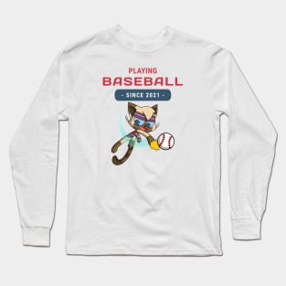 kittyswat Omar "Playing Baseball Since 2021" Long Sleeve T-Shirt